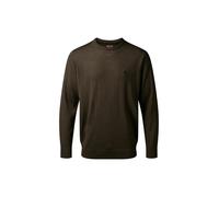 Rundhalspullover MCS "MCS Pullover MCMatt", Herren, Gr. XL, braun (schwarz braun mélange), Obermaterial: 50% Wolle, 50% Polyacryl, Pullover Rundhalspullover (72454512-XL) schwarz braun mélange