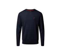 Rundhalspullover MCS "MCS Pullover MCMatt", Herren, Gr. XXL, blau (schwarz sapphire), Obermaterial: 50% Wolle, 50% Polyacryl, Pullover Rundhalspullover (75594908-XXL) schwarz sapphire