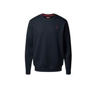 Rundhalspullover MCS "MCS sweatshirt MCSkyler", Herren, Gr. XXL, blau (schwarz sapphire), Obermaterial: 100% Baumwolle, Pullover Rundhalspullover (96559956-XXL) schwarz sapphire
