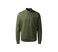 Rundhalspullover MCS "MCS sweatshirt with half-zip MCClement", Herren, Gr. S, grün (beetle), Obermaterial: 100% Baumwolle, Pullover Rundhalspullover (24217445-S) beetle