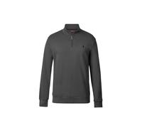 Rundhalspullover MCS "MCS sweatshirt with half-zip MCClement", Herren, Gr. XL, grau (iron gate), Obermaterial: 100% Baumwolle, Pullover Rundhalspullover (54061568-XL) iron gate
