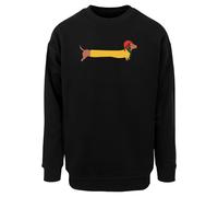 Rundhalspullover MERCHCODE "Merchcode Christmas Dog Crewneck", Herren, Gr. S, schwarz, 65% Baumwolle, 35% Polyester, mehrfarbig, oversize, ohne Ausschnitt, Pullover Rundhalspullover (48315154-S) schwa