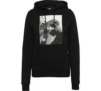 Rundhalspullover MERCHCODE "Merchcode Damen Ladies 2Pac F*ck The World Hoody", Damen, Gr. M, schwarz, 65% Baumwolle, 35% Polyester, unifarben, normal, ohne Ausschnitt, Pullover Rundhalspullover (93612