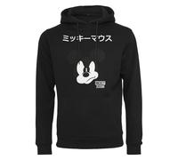 Kapuzenpullover MERCHCODE "Merchcode Herren Mickey Japanese Hoody", Herren, Gr. XS, schwarz, 65% Baumwolle, 35% Polyester, mehrfarbig, normal, ohne Ausschnitt, Pullover Kapuzenpullover (10559901-XS) s