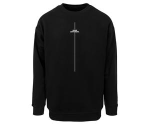 Rundhalspullover MERCHCODE "Merchcode Think Different Sweat Crewneck", Herren, Gr. M, schwarz, 65% Baumwolle, 35% Polyester, mehrfarbig, oversize, ohne Ausschnitt, Pullover Rundhalspullover (21553509-