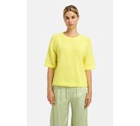 Rundhalspullover MILANO ITALY, Damen, Gr. M, neon gelb, Strick, Material: 40% Polyacryl, 30% Mohair, 30% Polyamide, unifarben, regular fit normal, Rundhals, Raglanärmel Rippbündchen, Pullover Rundhals