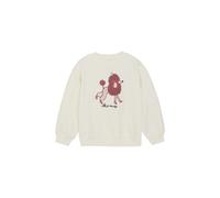 Rundhalspullover MINYMO "Rundhalspullover MISweatshirt LS", Mädchen, Gr. 122, beige (eggnog), Obermaterial: 95% Baumwolle CO. 5% Elasthan EL., Blusen Rundhalspullover (48989366-122) eggnog