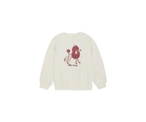 Rundhalspullover MINYMO "Rundhalspullover MISweatshirt LS", Mädchen, Gr. 122, beige (eggnog), Obermaterial: 95% Baumwolle CO. 5% Elasthan EL., Blusen Rundhalspullover (48989366-122) eggnog