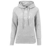 Rundhalspullover MISTERTEE "MisterTee Damen Ladies F-Word Hoody", Damen, Gr. XL, grau, 60% Baumwolle, 40% Polyester, mehrfarbig, normal, ohne Ausschnitt, Pullover Rundhalspullover (41495557-XL) grau