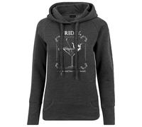 Rundhalspullover MISTERTEE "MisterTee Damen Ladies F-Word Hoody", Damen, Gr. XL, grau (charcoal), 60% Baumwolle, 40% Polyester, mehrfarbig, normal, ohne Ausschnitt, Pullover Rundhalspullover (54074156