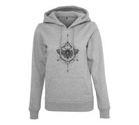 Rundhalspullover MISTERTEE "MisterTee Damen Ladies Moth Hoody", Damen, Gr. S, erdgrau, 65% Baumwolle, 35% Polyester, unifarben, normal, ohne Ausschnitt, Pullover Rundhalspullover (19235939-S) erdgrau