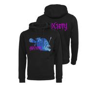 Rundhalspullover MISTERTEE "MisterTee Herren Anxiety Hoody", Herren, Gr. M, schwarz, 100% Baumwolle, bedruckt, Rundhals, Sweatshirts Rundhalspullover (38746404-M) schwarz