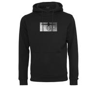 Rundhalspullover MISTERTEE "MisterTee Herren Ballin Hoody", Herren, Gr. XL, schwarz, 65% Baumwolle, 35% Polyester, bedruckt, Pullover Rundhalspullover (37159112-XL) schwarz