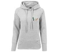 Rundhalspullover MISTERTEE "MisterTee Herren Damen Ladies Kicks Love EMB Hoody", Herren, Gr. M, grau, 60% Baumwolle, 40% Polyester, unifarben, normal, U-Boot-Ausschnitt, Pullover Rundhalspullover (348