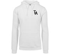 Rundhalspullover MISTERTEE "MisterTee Herren LA Hoody", Herren, Gr. M, weiß, 65% Baumwolle, 35% Polyester, mehrfarbig, normal, ohne Ausschnitt, Pullover Rundhalspullover (74359248-M) weiß