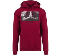 Rundhalspullover MISTERTEE "MisterTee Herren Pray Hoody", Herren, Gr. M, ruby, 65% Baumwolle, 35% Polyester, unifarben, normal, ohne Ausschnitt, Pullover Rundhalspullover (95750942-M) ruby