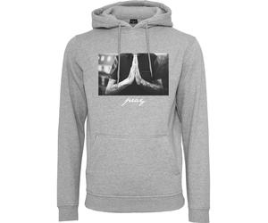 Rundhalspullover MISTERTEE "MisterTee Herren Pray Hoody", Herren, Gr. S, erdgrau, 65% Baumwolle, 35% Polyester, unifarben, normal, ohne Ausschnitt, Pullover Rundhalspullover (54124159-S) erdgrau