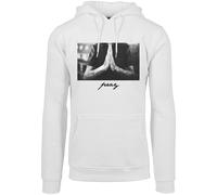 Rundhalspullover MISTERTEE "MisterTee Herren Pray Hoody", Herren, Gr. XXL, weiß, 65% Baumwolle, 35% Polyester, unifarben, normal, ohne Ausschnitt, Pullover Rundhalspullover (34448743-XXL) weiß