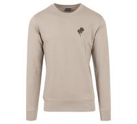 Rundhalspullover MISTERTEE "MisterTee Herren Wasted Youth Crewneck", Herren, Gr. L, schwarzsand, 60% Baumwolle, 40% Polyester, unifarben, normal, Rundhals, Pullover Rundhalspullover (70210761-L) schwa