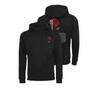 Rundhalspullover MISTERTEE "MisterTee Herren Wild Rose Hoody", Herren, Gr. 3XL, schwarz, 100% Baumwolle, mehrfarbig, normal, ohne Ausschnitt, Pullover Rundhalspullover (67026029-XXXL) schwarz
