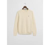 GANT Herren Rundhalspullover mit Mikrostruktur (XL) CREAM