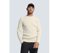 Rundhalspullover NO EXCESS "No Excess Rundhals-Pullover", Herren, Gr. XL, grau (kitt), 63% Polyester, 37% Baumwolle, Pullover Rundhalspullover (90666169-XL) kitt