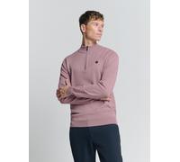Rundhalspullover NO EXCESS "No Excess Sweatshirt mit halbem Reißverschluss", Herren, Gr. 3XL, lila (mauve), 71% Viskose (LENZING™ ECOVERO™), 29% Nylon, Pullover Rundhalspullover (26621714-XXXL) mauve