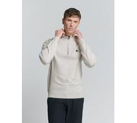 Rundhalspullover NO EXCESS "No Excess Sweatshirt mit halbem Reißverschluss", Herren, Gr. XL, grau (stone), 71% Viskose (LENZING™ ECOVERO™), 29% Nylon, Pullover Rundhalspullover (76760967-XL) stone