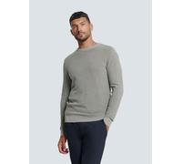 Rundhalspullover NO EXCESS "No Excess Zweifarbiger Rundhals-Pullover", Herren, Gr. XL, grau, 80% Viskose, 20% Nylon, Pullover Rundhalspullover (88012527-XL) grau
