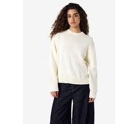 Rundhalspullover NOISY MAY "NMDARA L/S O-NECK KNIT NOOS", Damen, Gr. M, eggnog, Strick, Obermaterial: 70% Baumwolle, 30% Polyester, unifarben, regular fit normal, Rundhals, Pullover Rundhalspullover, 