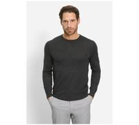 Rundhalspullover OLYMP, Herren, Gr. L, anthrazit, Strick, Obermaterial: 85% Schurwolle, 15% Seide, regular fit normal, Rundhals, Rippbündchen, Pullover Rundhalspullover (36015360-L) anthrazit