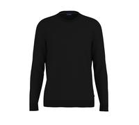 Rundhalspullover OLYMP "OLYMP Strick Casual", Herren, Gr. L, schwarz, Obermaterial: 100% Schurwolle, normal, Rundhals, Pullover Rundhalspullover, moderner Strickpullover (84831741-L) schwarz