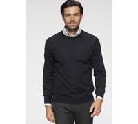 OLYMP Pullover Herren Regular Fit Rundhals Merinowolle Blau L