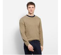 Rundhalspullover OLYMP "OLYMP Strick Casual", Herren, Gr. L, braun (camelfarben), Obermaterial: 100% Baumwolle, schmal, Rundhals, Pullover Rundhalspullover, Crew Neck (92671833-L) camelfarben