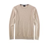 Rundhalspullover OLYMP "OLYMP Strick Casual", Herren, Gr. M, beige (hellbeige), Obermaterial: 100% Baumwolle, schmal, Rundhals, Pullover Rundhalspullover, mit modischem Strukturmuster (61275411-M) hel