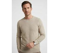 OLYMP Casual Modern Fit Pullover hellbeige, Einfarbig