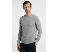 Rundhalspullover OLYMP "OLYMP Strick Casual", Herren, Gr. XXL, grau, Obermaterial: 100% Baumwolle, schmal, Rundhals, Pullover Rundhalspullover, mit modischem Strukturmuster (30678936-XXL) grau