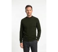 Rundhalspullover OLYMP "Rundhals", Herren, Gr. M, grün (marine), Obermaterial: 74% Baumwolle, 26% Polyamid, regular fit, Rundhals, Pullover Rundhalspullover, in melierter Optik (49530863-M) marine