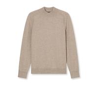 Rundhalspullover OLYMP "Rundhals", Herren, Gr. S, natur, Obermaterial: 74% Baumwolle, 26% Polyamid, regular fit, Rundhals, Pullover Rundhalspullover, in melierter Optik (43935034-S)