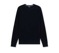 Rundhalspullover OLYMP "Waffle Structure", Herren, Gr. L, marine, Strick, Obermaterial: 89% Baumwolle, 11% Polyamid, regular fit, Rundhals, Rippbündchen, Pullover Rundhalspullover, Rundhals, casual, u