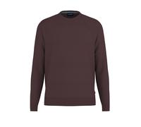 Rundhalspullover OLYMP "Waffle Structure", Herren, Gr. XL, braun (bordeaux), Strick, Obermaterial: 89% Baumwolle, 11% Polyamid, regular fit, Rundhals, Rippbündchen, Pullover Rundhalspullover, Rundhals