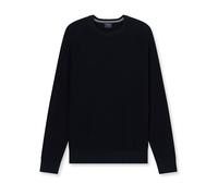 Rundhalspullover OLYMP "Waffle Structure", Herren, Gr. XL, marine, Strick, Obermaterial: 89% Baumwolle, 11% Polyamid, regular fit, Rundhals, Rippbündchen, Pullover Rundhalspullover, Rundhals, casual,