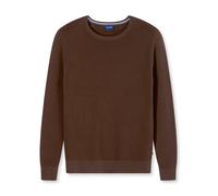 Strickpullover OLYMP "OLYMP Level Five Strick, Pullover Rundhals", Herren, Gr. XXL, braun, 89% Baumwolle, 11% Polyamid, Pullover Strickpullover (25622845-XXL) braun
