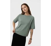 Rundhalspullover ONLY CARMAKOMA "CARLOYAL LIFE 2/4 O-NECK PULLOV KNT NOOS", Damen, Gr. S, grün (chinois grün detail:melange), Strick, Obermaterial: 80% Polyester, 20% Nylon, meliert, regular fit norma