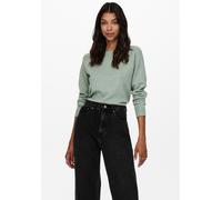 Rundhalspullover ONLY "ONLRICA LIFE L/S PULLOVER KNT NOOS", Damen, Gr. XL, grün (chinois grün melange), Strick, Obermaterial: 93% Polyester, 4% Nylon, 3% Elasthan, meliert, regular fit normal, Rundhal