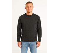 Rundhalspullover ONLY & SONS "ONSTHOMAS REG CREW NECK KNIT - OTL", Herren, Gr. M, grau (dunkelgrau melange detail:melange), Strick, Obermaterial: 74% Polyester, 24% Polyacryl, 2% Elasthan, meliert, re