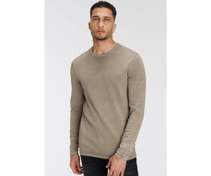 Rundhalspullover ONLY & SONS "OS WASH CREW KNIT CS", Herren, Gr. XL, beige (griffin), Strick, Obermaterial: 100% Baumwolle, unifarben, normal hüftbedeckend, Rundhals, Rollkante, Pullover Rundhalspullo