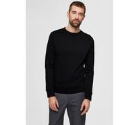 Rundhalspullover ONLY & SONS "WYLER LIFE CREW KNIT", Herren, Gr. S, schwarz, Strick, Obermaterial: 78% Viskose, 22% Polyester, normal normal, Rundhals, Bündchen, Pullover (53311211-S) schwarz