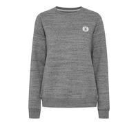 Rundhalspullover OXMO "Rundhalspullover OHHella", Damen, Gr. S, grau (pewter melange), Obermaterial: 60% Baumwolle CO. 40% Polyester PES., Pullover Rundhalspullover (34899155-S) pewter melange