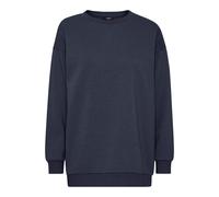 Rundhalspullover OXMO "Rundhalspullover OXHillary", Damen, Gr. S, blau (total eclipse), Obermaterial: 80% Polyester PES. 20% Baumwolle CO., Pullover Rundhalspullover (38010511-S) total eclipse